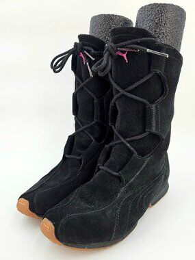 PUMA x MAHANUALA Leather Japanese Style High Shoes Sneakers Womens Size 5.5 Rare